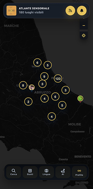 Screenshot della Mappa del Buongusto di ECHI