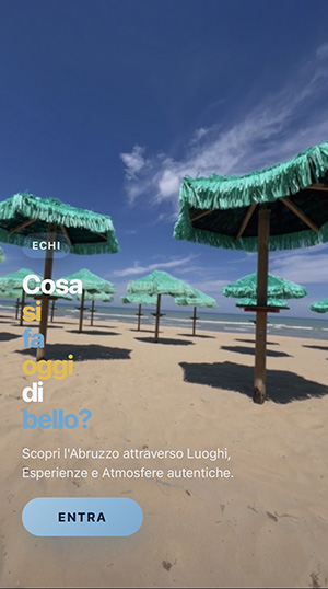 Screenshot della schermata iniziale di ECHI